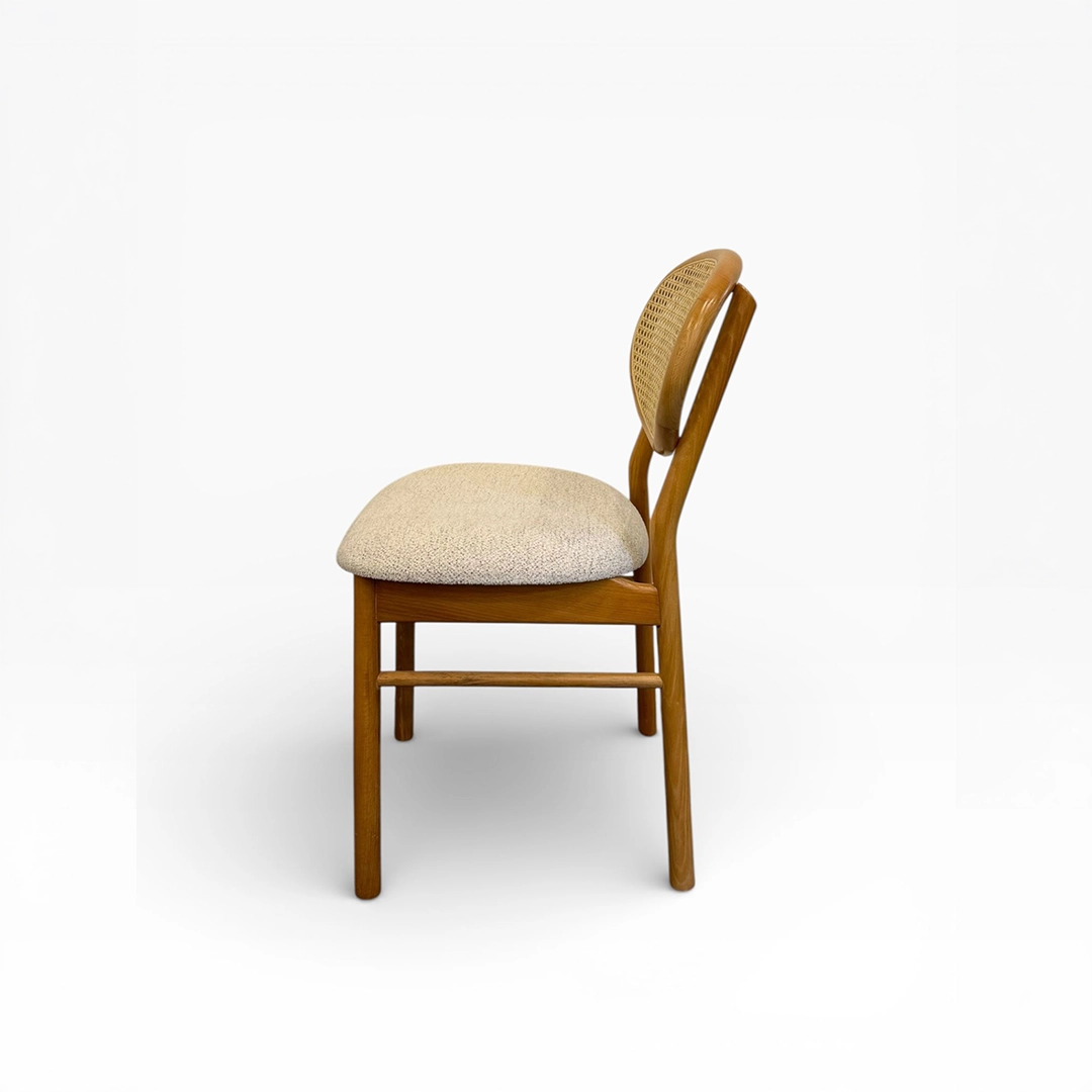 Miami Ahşap Sandalye | Hasır Detaylı Modern Yemek Sandalyesi